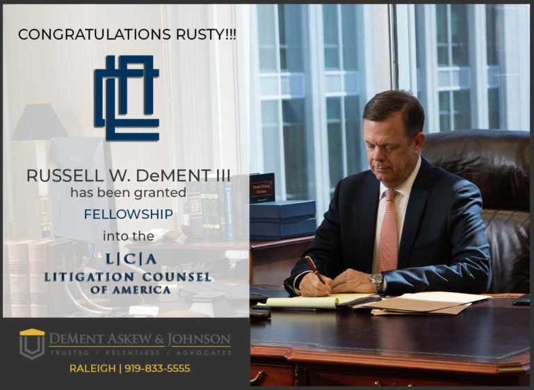 Russell W. DeMent is a Litigation Counsel of America Fellow